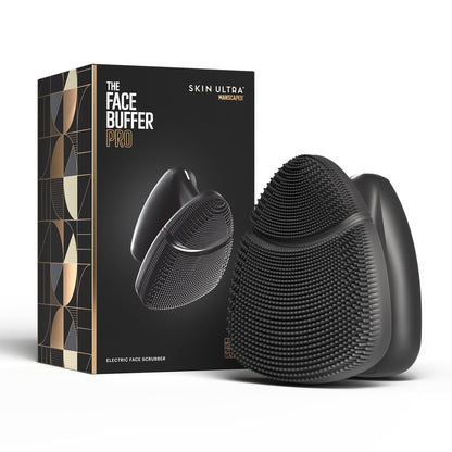 MANSCAPED® The Face Buffer PRO - Men's Electric Silicone Face Scrubber for Nourishing, Deep Cleaning & Exfoliating Your Skin, 3 Facial Cleansing Modes & 2 Sonic Vibration Speeds, Travel Lock Avelisse
