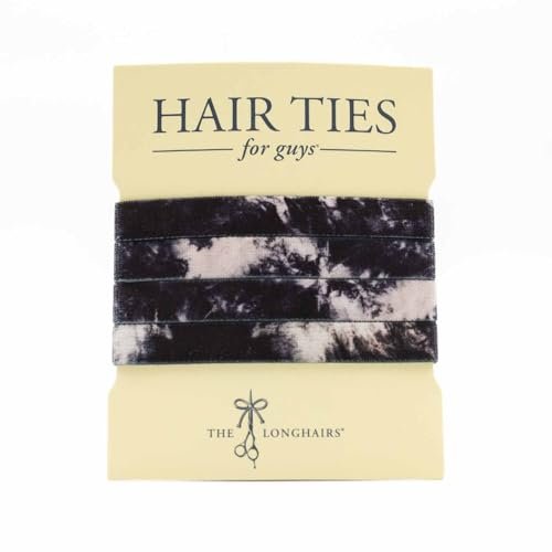 The Longhairs Hair Ties, Ink Blot Pattern, Double-Stitched Elastic, No-Damage Design (4-Pack) - görsel 12