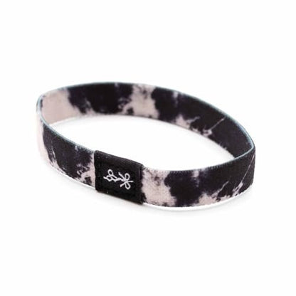 The Longhairs Hair Ties, Ink Blot Pattern, Double-Stitched Elastic, No-Damage Design (4-Pack)