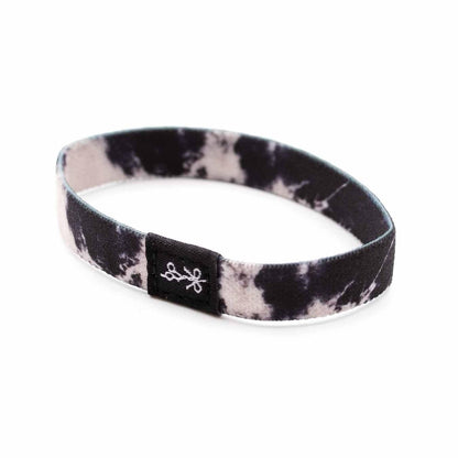 The Longhairs Hair Ties, Ink Blot Pattern, Double-Stitched Elastic, No-Damage Design (4-Pack)