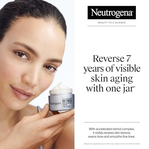 Neutrogena Rapid Wrinkle Repair Retinol Face Moisturizer, Fragrance Free, Anti-Aging Face Cream with Retinol & Hyaluronic Acid, 1.7 oz + Trial Size Hydro Boost Facial Cleanser, 0.5 fl. oz Avelisse