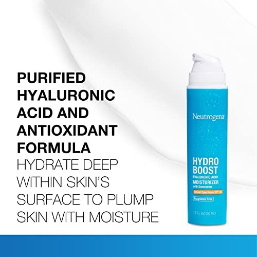 Neutrogena Hydro Boost Hyaluronic Acid Hydrating Face Moisturizer with SPF 50 & Trial Size Cleanser Avelisse