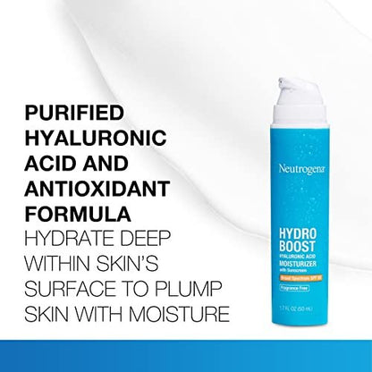 Neutrogena Hydro Boost Hyaluronic Acid Hydrating Face Moisturizer with SPF 50 & Trial Size Cleanser Avelisse