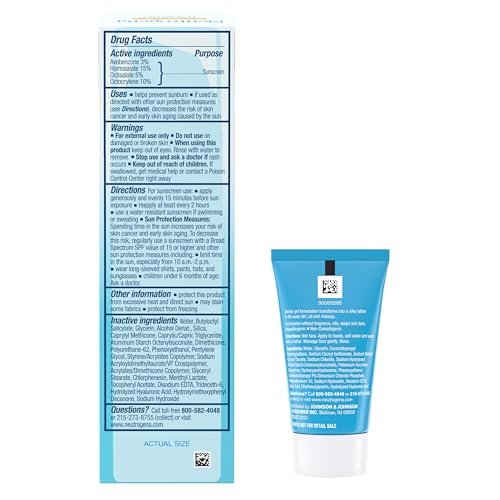 Neutrogena Hydro Boost Hyaluronic Acid Hydrating Face Moisturizer with SPF 50 & Trial Size Cleanser Avelisse