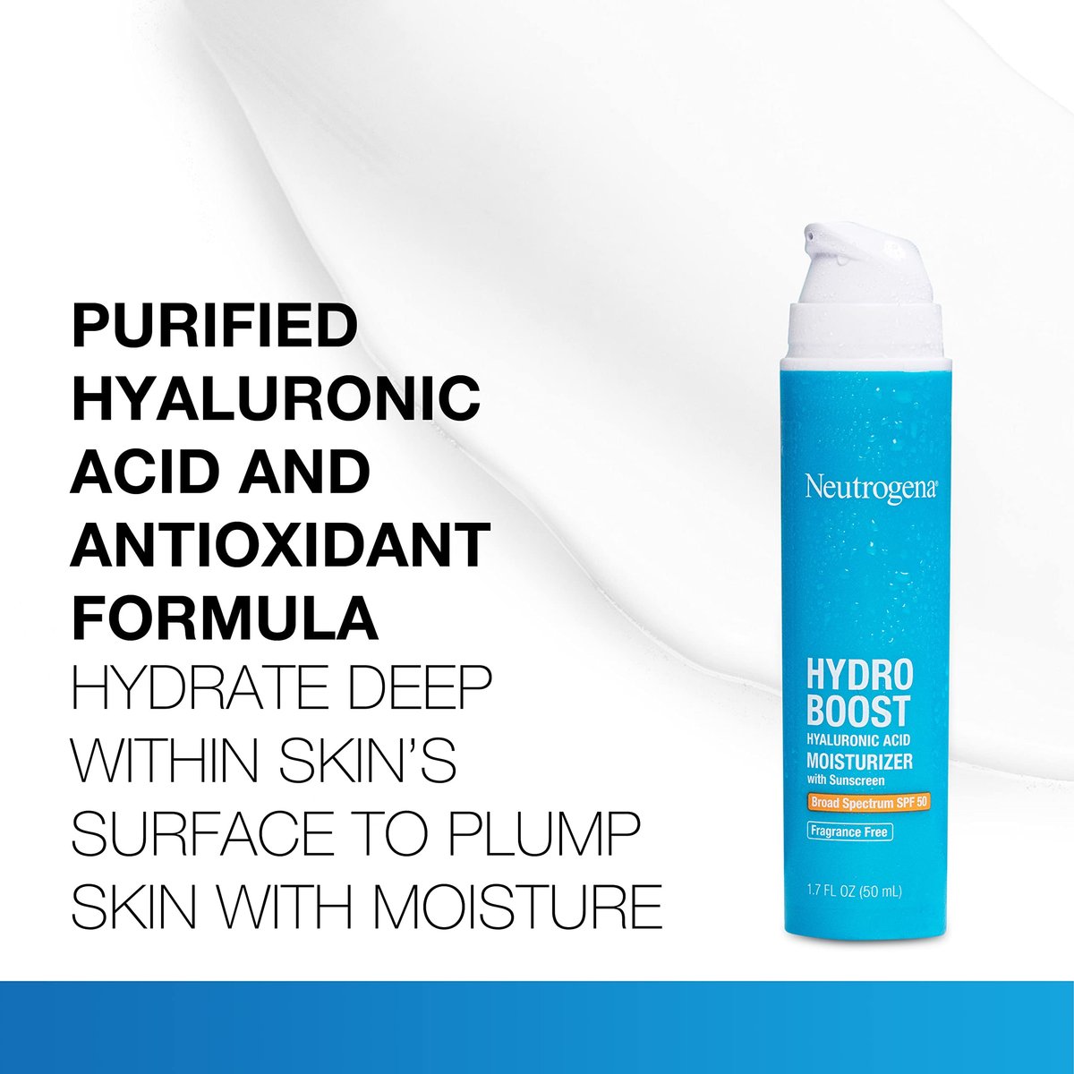 Neutrogena Hydro Boost Hyaluronic Acid Hydrating Face Moisturizer with SPF 50 & Trial Size Cleanser Avelisse