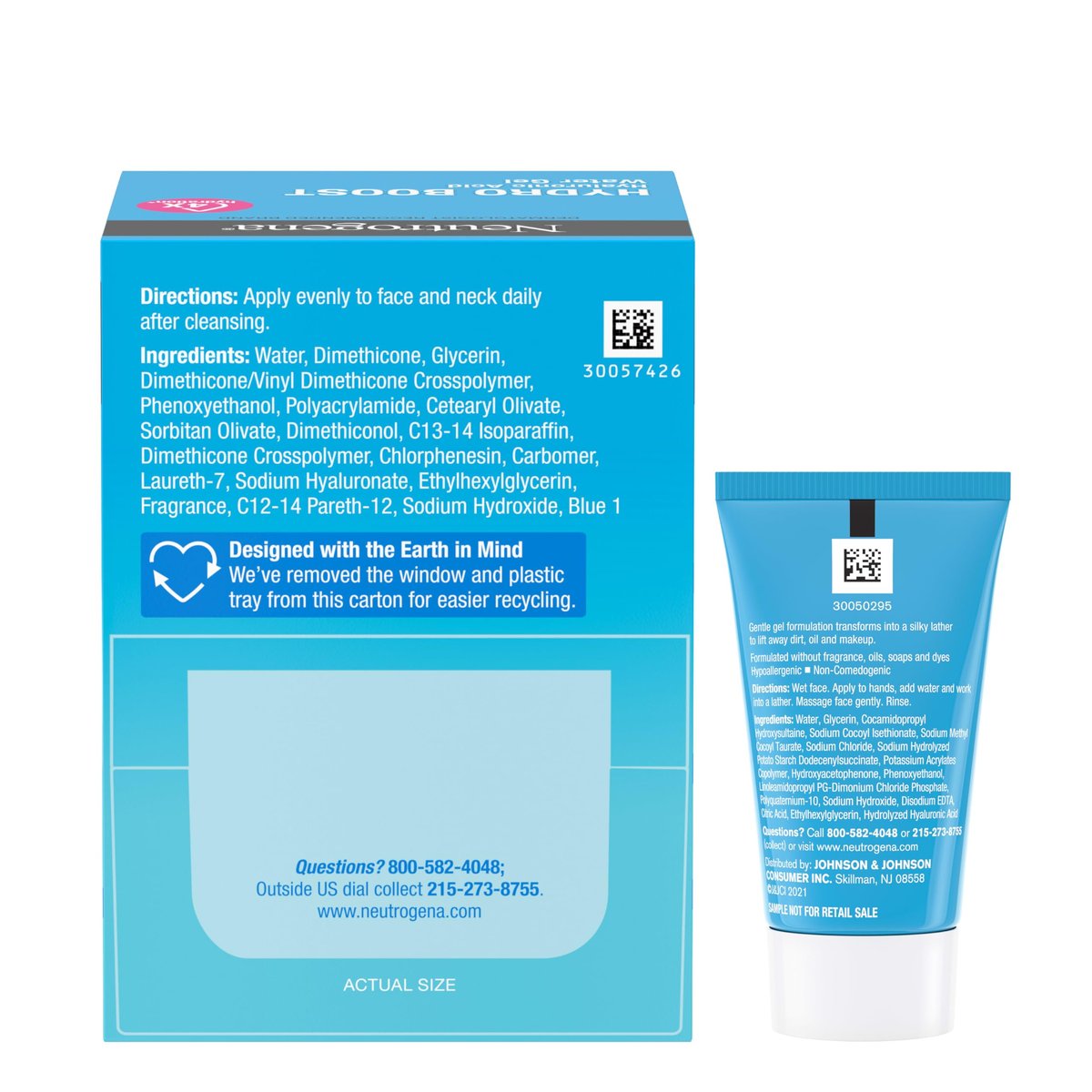 Neutrogena Hydro Boost Water Gel with Hyaluronic Acid for Normal to Oily Skin, 1.7 fl. oz + Trial Size Hydro Boost Facial Cleanser, 0.5 fl. oz Avelisse