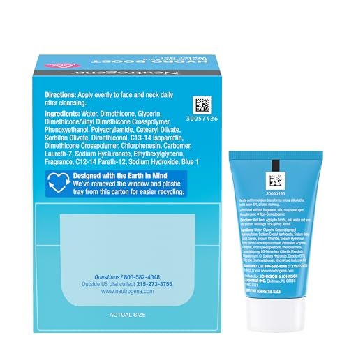 Neutrogena Hydro Boost Water Gel with Hyaluronic Acid for Normal to Oily Skin, 1.7 fl. oz + Trial Size Hydro Boost Facial Cleanser, 0.5 fl. oz Avelisse