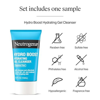 Neutrogena Rapid Wrinkle Repair Retinol Face Moisturizer Night Cream with Hyaluronic Acid, 1 fl. oz + Trial Size Hydro Boost Facial Cleanser, 0.5 fl. oz