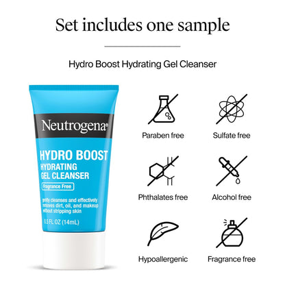 Neutrogena Rapid Wrinkle Repair Retinol Face Moisturizer Night Cream with Hyaluronic Acid, 1 fl. oz + Trial Size Hydro Boost Facial Cleanser, 0.5 fl. oz