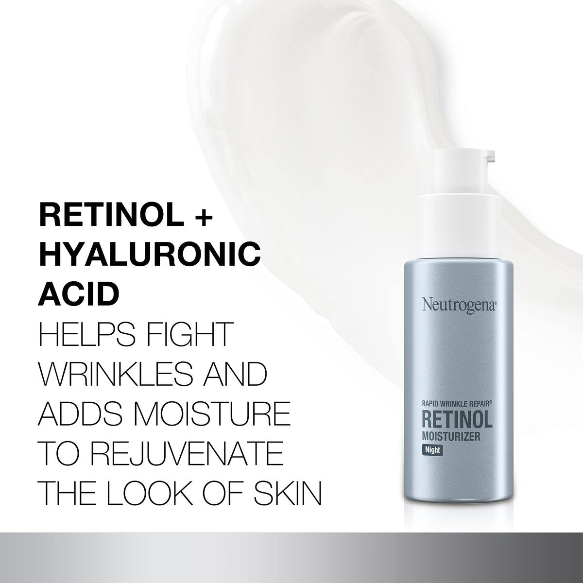Neutrogena Rapid Wrinkle Repair Retinol Face Moisturizer Night Cream with Hyaluronic Acid, 1 fl. oz + Trial Size Hydro Boost Facial Cleanser, 0.5 fl. oz - görsel 5