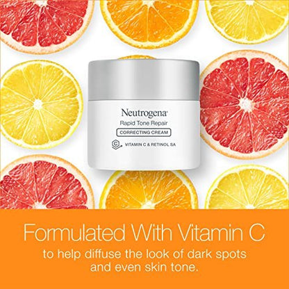 Neutrogena Rapid Tone Repair Retinol + Vitamin C Face Moisturizer with Dark Spot Corrector & Hydro Boost Facial Cleanser Trial Size Avelisse
