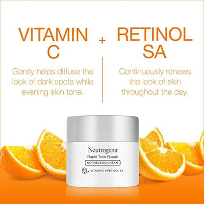 Neutrogena Rapid Tone Repair Retinol + Vitamin C Face Moisturizer with Dark Spot Corrector & Hydro Boost Facial Cleanser Trial Size Avelisse