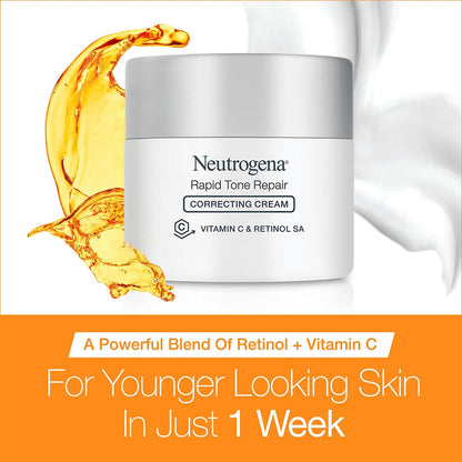Neutrogena Rapid Tone Repair Retinol + Vitamin C Face Moisturizer with Dark Spot Corrector & Hydro Boost Facial Cleanser Trial Size Avelisse
