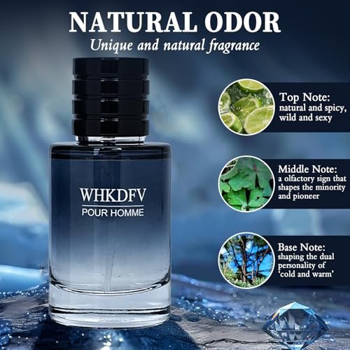 WHKDFV Eau de Toilette Pheromone Cologne for Men - Citrus Fresh Long-Lasting Spray Perfume with Lemon Pepper and Cedar Base Notes, 1.7 oz Portable Cologne for Everyday Elegance and Special Occasions - görsel 7