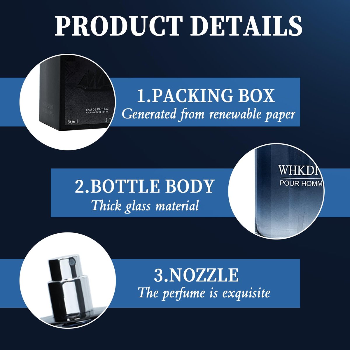 WHKDFV Eau de Toilette Pheromone Cologne for Men - Citrus Fresh Long-Lasting Spray Perfume with Lemon Pepper and Cedar Base Notes, 1.7 oz Portable Cologne for Everyday Elegance and Special Occasions - görsel 6