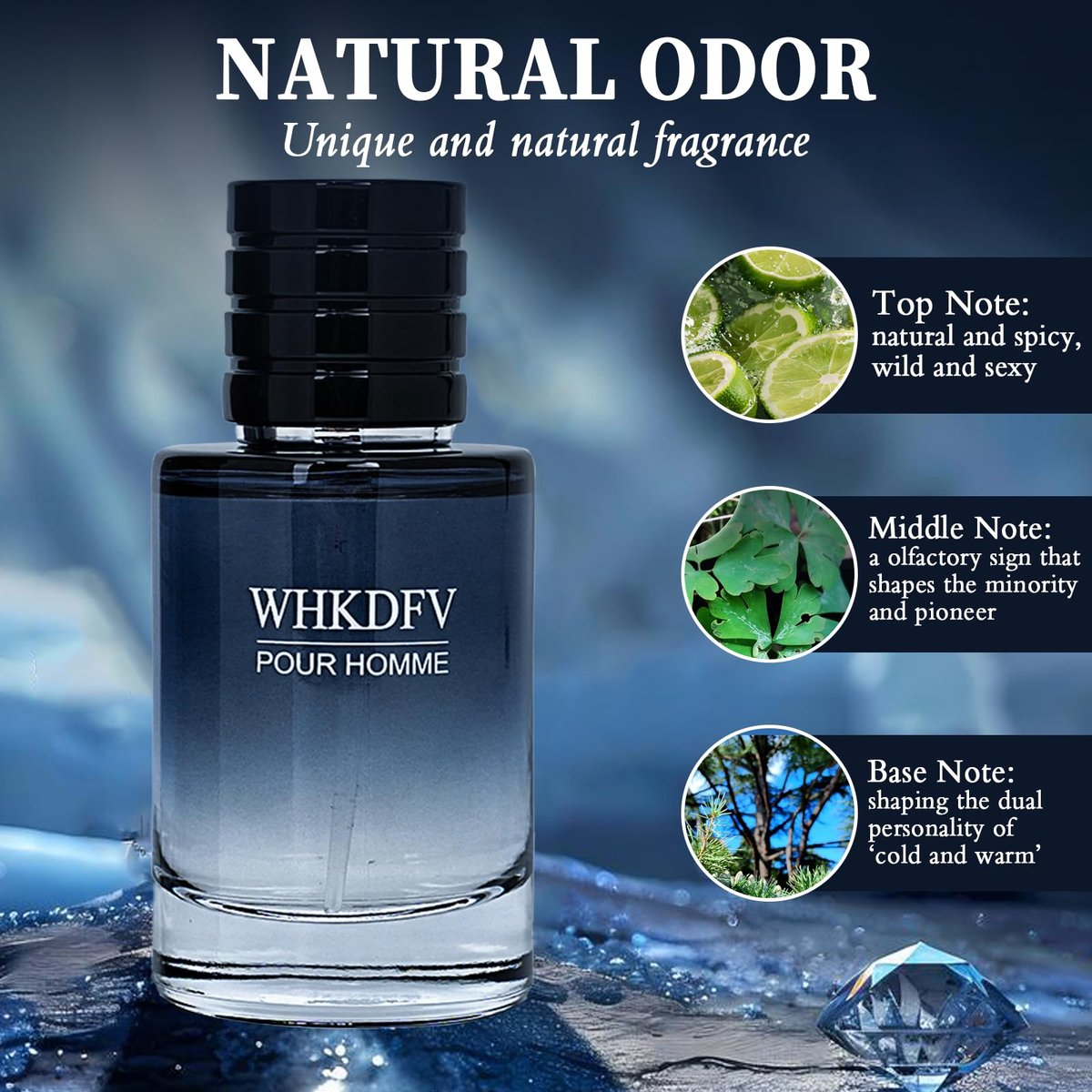 WHKDFV Eau de Toilette Pheromone Cologne for Men - Citrus Fresh Long-Lasting Spray Perfume with Lemon Pepper and Cedar Base Notes, 1.7 oz Portable Cologne for Everyday Elegance and Special Occasions - görsel 8