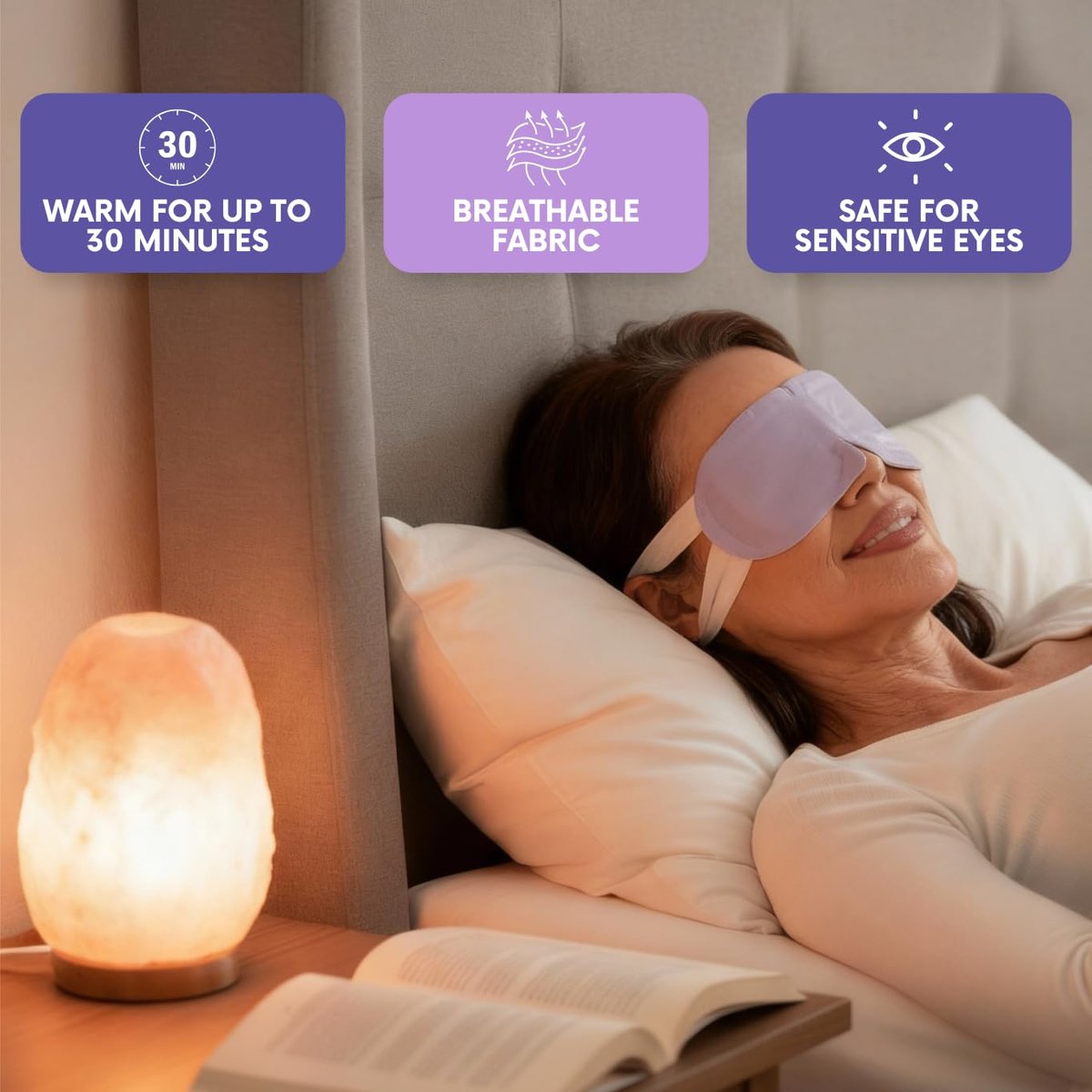 LumiDew Steam Eye Mask - Self-Heating, Unscented, 16 Pack for Dry Eye Relief, Stye Treatment, and Relaxing Sleep Avelisse