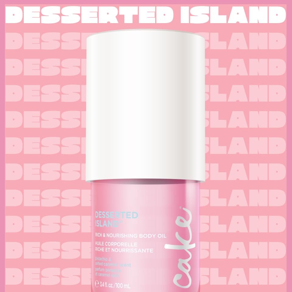 Cake Beauty Desserted Island Body Oil – Rich & Nourishing Radiance-Enhancing Body Oil with Argan Oil, Aloe & Camellia Leaf Extract for Dry Skin, 3.4 Fl Oz - görsel 2