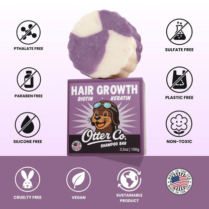 Biotin & Onion Hair Growth Shampoo Bar with Keratin, Rosemary Oil, ACV – Vegan, Sulfate Free, Non Toxic – for Thinning Hair, Women & Men – USA Made Avelisse