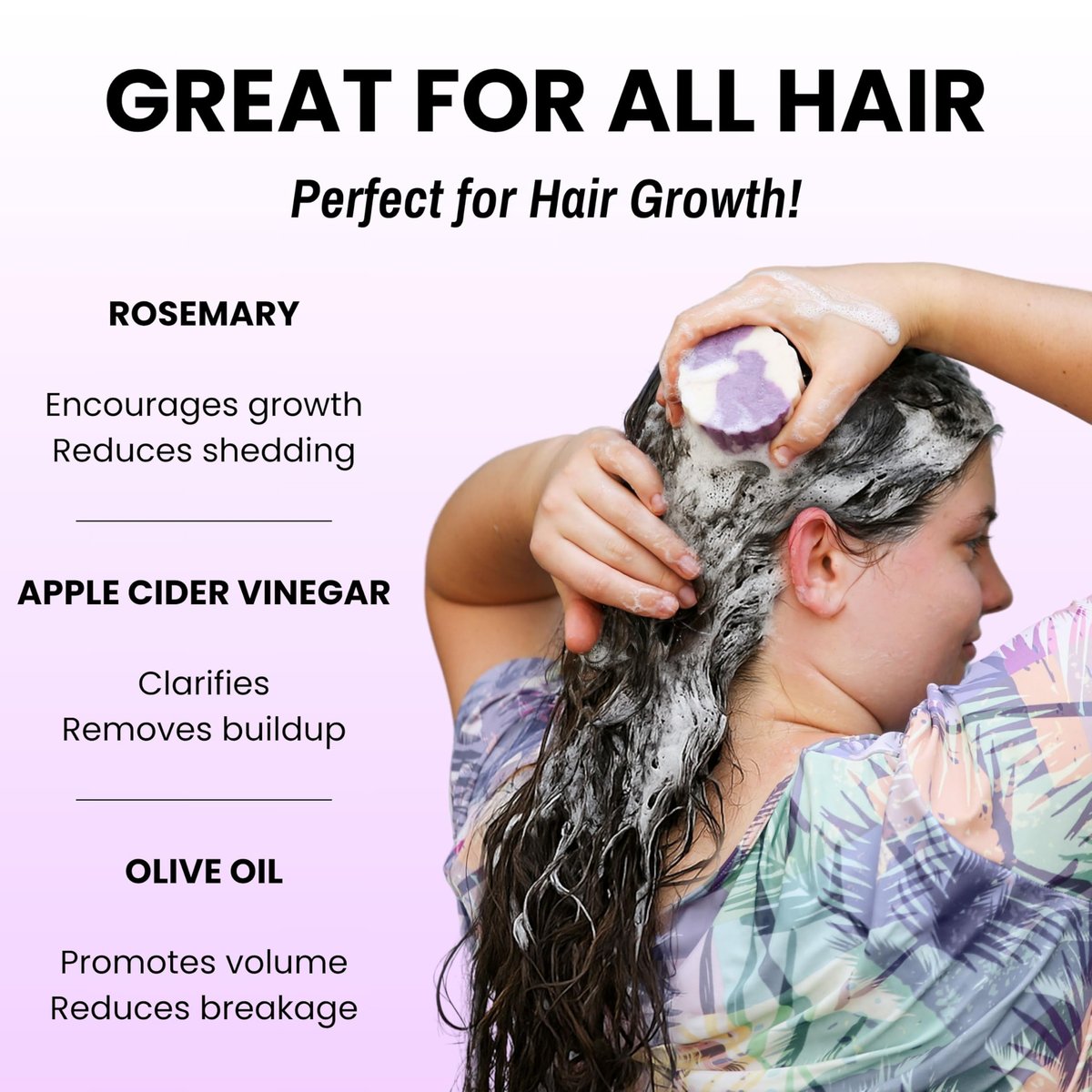 Biotin & Onion Hair Growth Shampoo Bar with Keratin, Rosemary Oil, ACV – Vegan, Sulfate Free, Non Toxic – for Thinning Hair, Women & Men – USA Made Avelisse