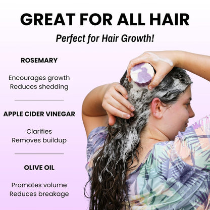 Biotin & Onion Hair Growth Shampoo Bar with Keratin, Rosemary Oil, ACV – Vegan, Sulfate Free, Non Toxic – for Thinning Hair, Women & Men – USA Made Avelisse