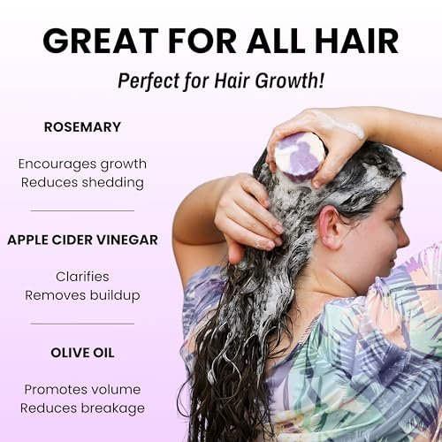 Biotin & Onion Hair Growth Shampoo Bar with Keratin, Rosemary Oil, ACV – Vegan, Sulfate Free, Non Toxic – for Thinning Hair, Women & Men – USA Made Avelisse