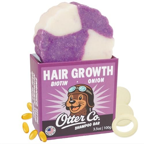 Biotin & Onion Hair Growth Shampoo Bar with Keratin, Rosemary Oil, ACV – Vegan, Sulfate Free, Non Toxic – for Thinning Hair, Women & Men – USA Made Avelisse