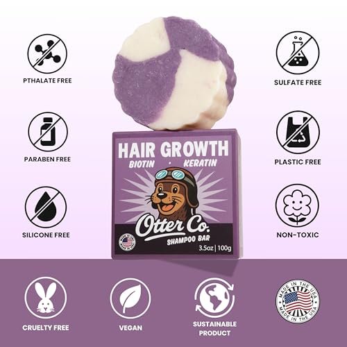 Biotin & Onion Hair Growth Shampoo Bar with Keratin, Rosemary Oil, ACV – Vegan, Sulfate Free, Non Toxic – for Thinning Hair, Women & Men – USA Made Avelisse