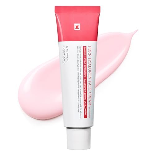 TOSOWOONG PDRN Hyaluron Face Cream - 5,000ppm Salmon DNA, Niacinamide, Hyaluronic Acid & Panthenol Moisturizer for Hydrating, Firming & Uneven Skin Tone - Korean Skincare, 50ml Avelisse