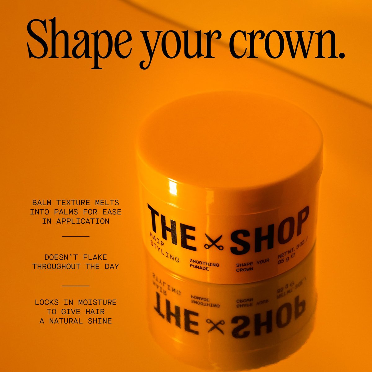 The Shop by LeBron James Men's Smoothing Hair Pomade – Medium Hold, Natural Finish, Mango Seed Extract, 3.4 Fl Oz - görsel 5