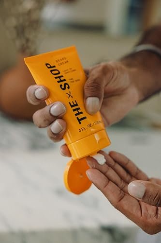 The Shop by LeBron James Men's Conditioning Beard Cream - Leave-In Moisturizer with Avocado Oil & Shea Butter, Softens, Hydrates & Tames Facial Hair, Lightweight & Non-Greasy, Eucalyptus Scent, 4 Fl Oz - görsel 4