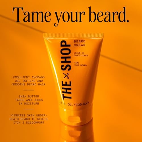 The Shop by LeBron James Men's Conditioning Beard Cream - Leave-In Moisturizer with Avocado Oil & Shea Butter, Softens, Hydrates & Tames Facial Hair, Lightweight & Non-Greasy, Eucalyptus Scent, 4 Fl Oz - görsel 6