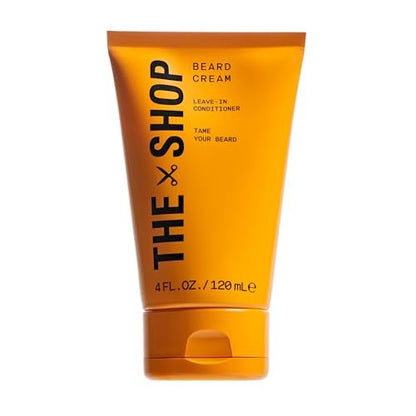 The Shop by LeBron James Men's Conditioning Beard Cream - Leave-In Moisturizer with Avocado Oil & Shea Butter, Softens, Hydrates & Tames Facial Hair, Lightweight & Non-Greasy, Eucalyptus Scent, 4 Fl Oz