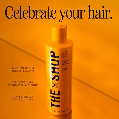 The Shop by LeBron James Men's 2-in-1 Moisturizing Hair Wash - Shampoo & Conditioner with Coconut-Derived Cleansers, Hydrates Hair & Scalp, Smoothes & Shines, Refreshing Eucalyptus Scent, 12 Fl Oz - görsel 6