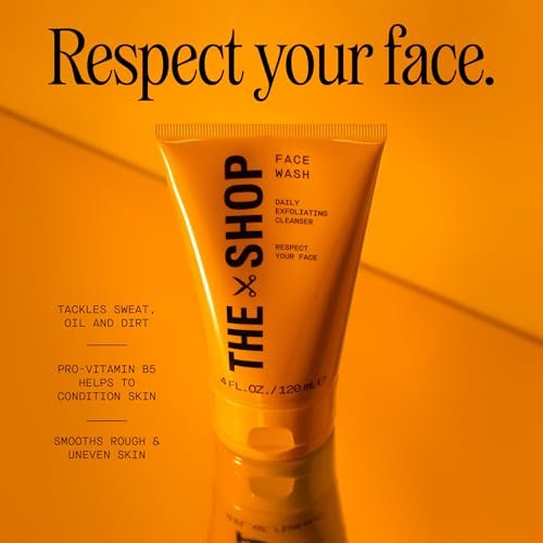 The Shop by LeBron James Men's Daily Exfoliating Face Wash - Gentle Cleanser for All Skin Types, Unclogs Pores, Removes Dirt & Oil, Eucalyptus Scent, 4 Fl Oz - görsel 6