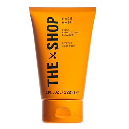 The Shop by LeBron James Men's Daily Exfoliating Face Wash - Gentle Cleanser for All Skin Types, Unclogs Pores, Removes Dirt & Oil, Eucalyptus Scent, 4 Fl Oz