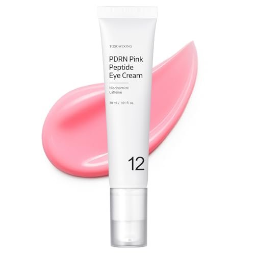 TOSOWOONG PDRN Pink Peptide Eye Cream with Salmon DNA PDRN 5,000ppm – Anti-Aging Eye Treatment with Caffeine & Liposome Retinol for Fine Lines, Dark Circles & Wrinkles – Korean Skincare, 30ml Avelisse