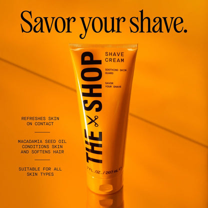 The Shop by LeBron James Men's Soothing Shave Cream – Ultra-Rich Lather, Macadamia Oil, 7 Fl Oz