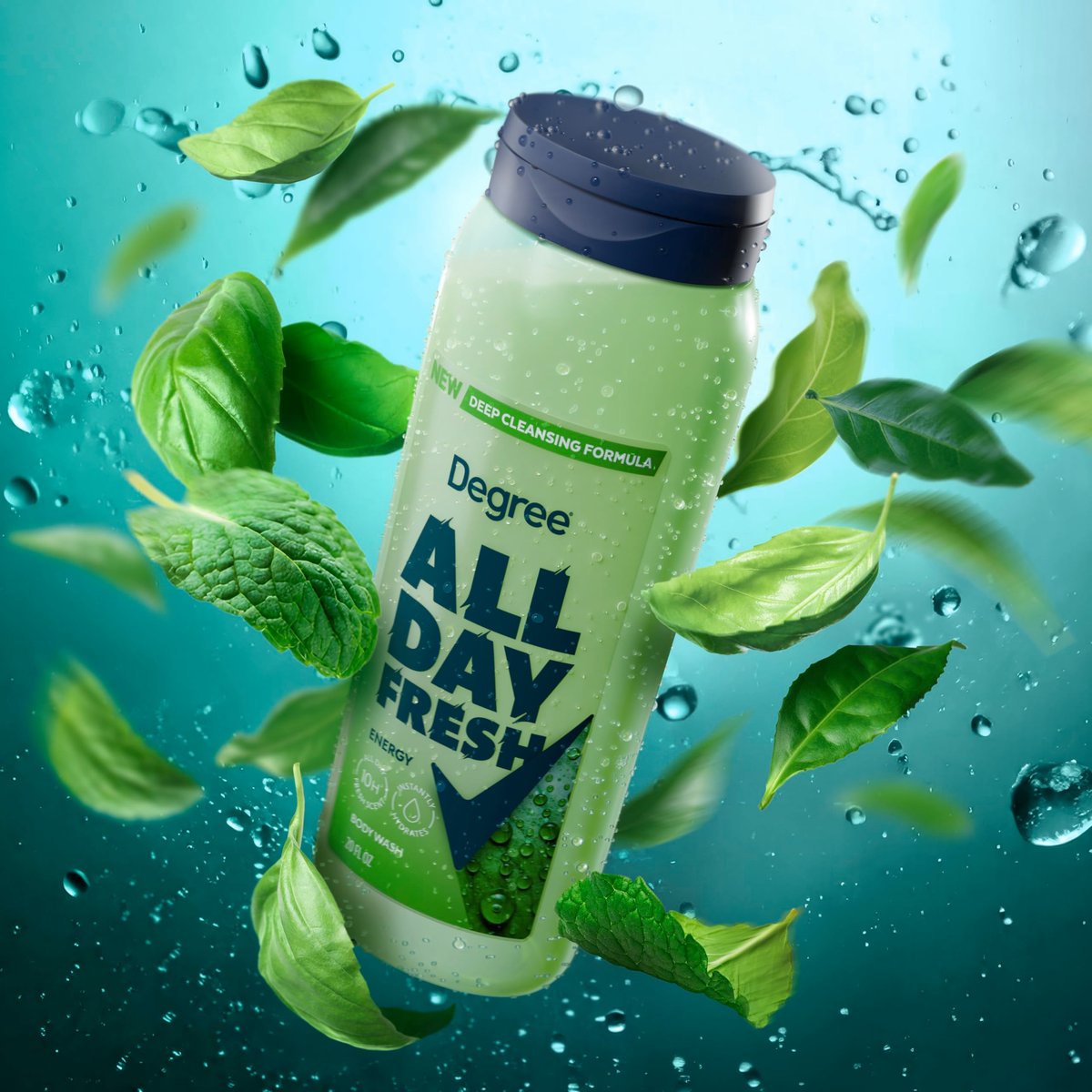 Degree All Day Fresh Body Wash Fresh Energy Deep Cleansing 20 Fl Oz - görsel 13