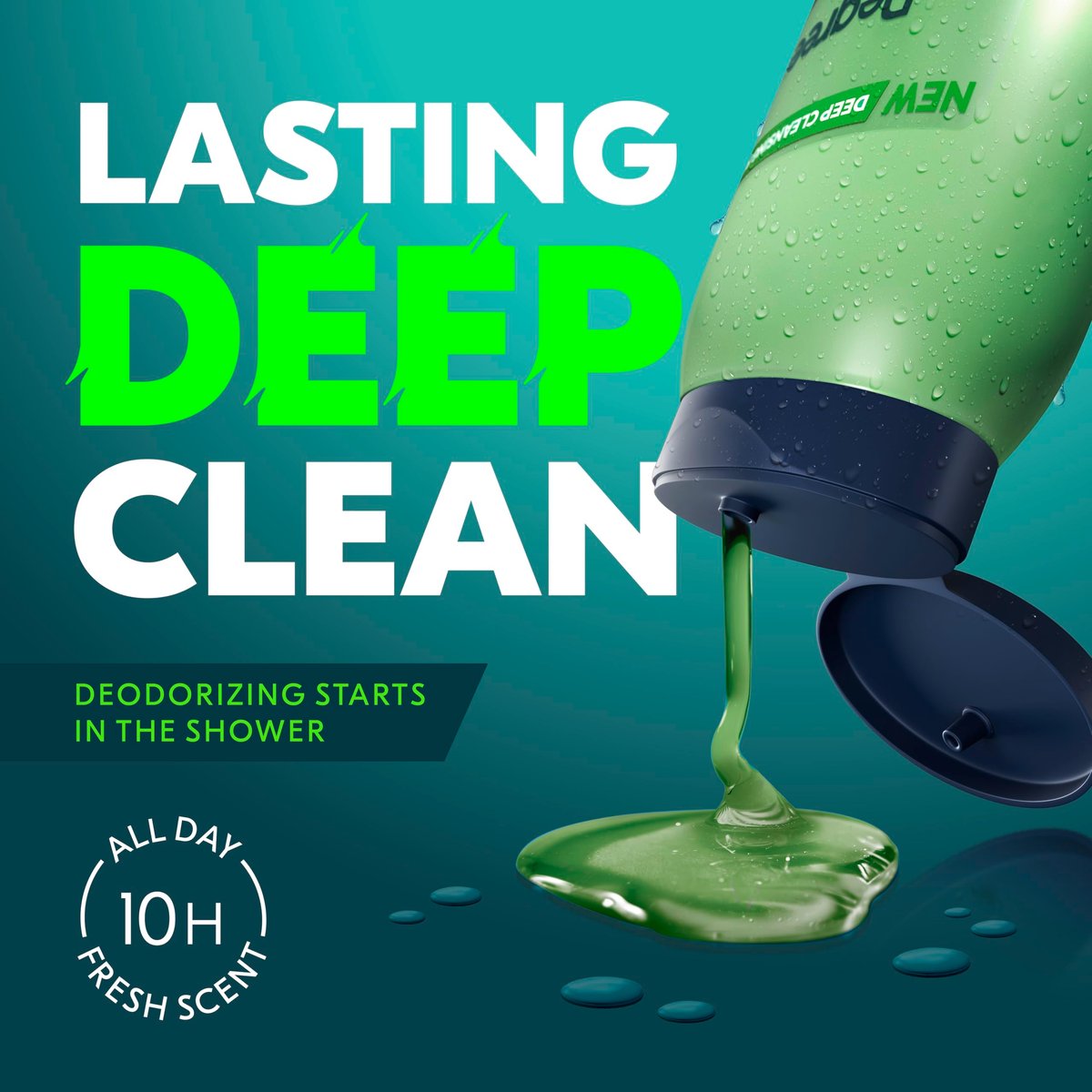 Degree All Day Fresh Body Wash Fresh Energy Deep Cleansing 20 Fl Oz - görsel 5