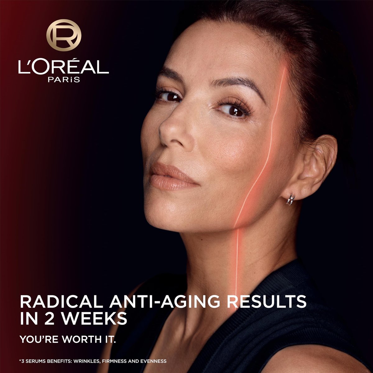 L'Oreal Paris Revitalift Triple Power Face Serum with Tri-Peptides, Hyaluronic Acid and Vitamin C, Anti Aging, Anti Wrinkle Serum to Firm and Brighten, 1 FL oz, + Sample Avelisse