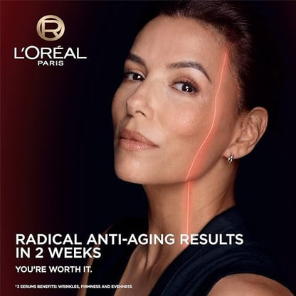 L'Oreal Paris Revitalift Triple Power Face Serum with Tri-Peptides, Hyaluronic Acid and Vitamin C, Anti Aging, Anti Wrinkle Serum to Firm and Brighten, 1 FL oz, + Sample Avelisse