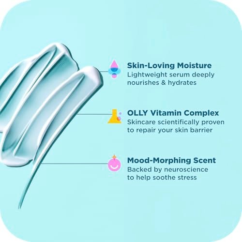 OLLY Calm Body Lotion-Serum with Hyaluronic Acid, Adaptogens & Vitamin B3 – Nourishing Skin Barrier Repair, Deep Hydration, Eucalyptus Amber Scent, 8 oz - görsel 10