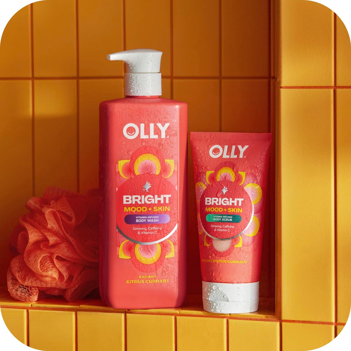 OLLY Bright Body Wash with Ginseng, Caffeine & Vitamin C – Nourishing Cleanser for Skin Barrier Repair, Deep Hydration, Citrus Currant Scent, 17 oz - görsel 8