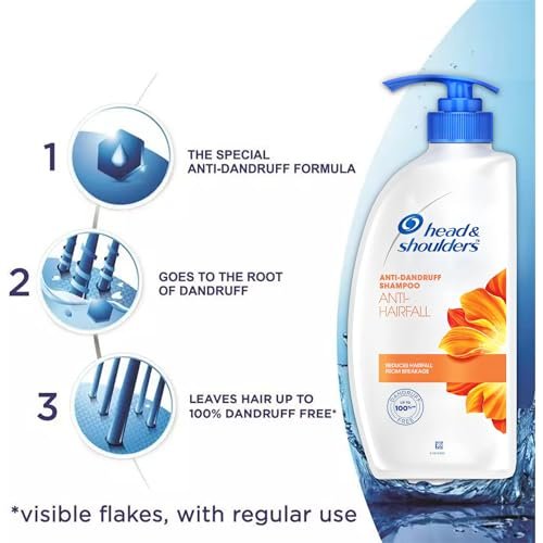 Head & Shoulders Anti Hair Fall Shampoo, 2 Pack Anti Dandruff Shampoo, Relieves Dry Scalp and Repairs Damage, Fresh Scent, 22 oz Pump Bottles Avelisse