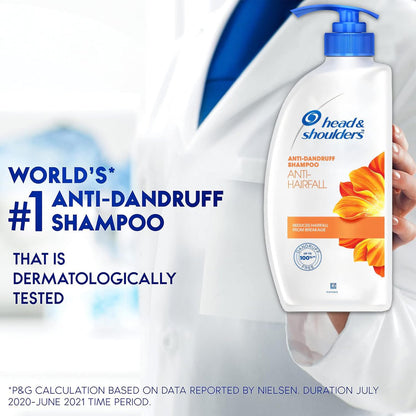 Head & Shoulders Anti Hair Fall Shampoo, 2 Pack Anti Dandruff Shampoo, Relieves Dry Scalp and Repairs Damage, Fresh Scent, 22 oz Pump Bottles Avelisse