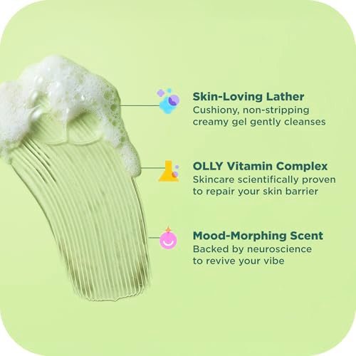 OLLY Revive Body Wash with Magnesium, Electrolytes & Vitamin B12 – Nourishing Cleanser for Skin Barrier Repair, Deep Hydration, Refreshing Nerolidew Scent, 17 oz - görsel 10
