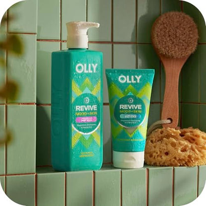 OLLY Revive Body Wash with Magnesium, Electrolytes & Vitamin B12 – Nourishing Cleanser for Skin Barrier Repair, Deep Hydration, Refreshing Nerolidew Scent, 17 oz