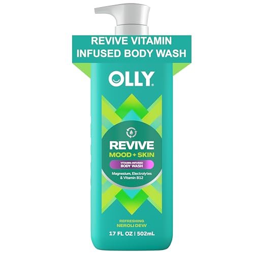 OLLY Revive Body Wash with Magnesium, Electrolytes & Vitamin B12 – Nourishing Cleanser for Skin Barrier Repair, Deep Hydration, Refreshing Nerolidew Scent, 17 oz - görsel 2