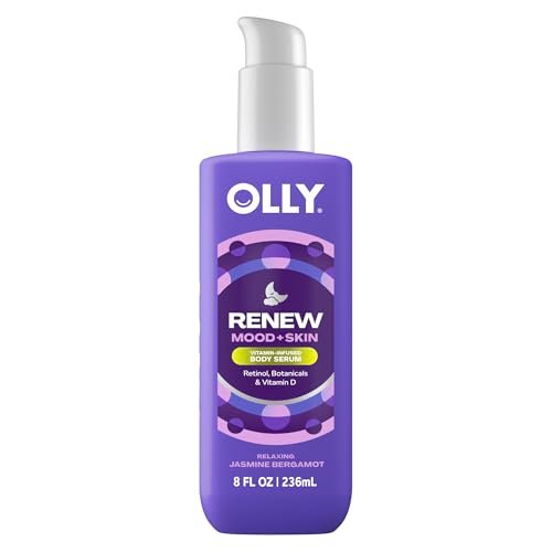 OLLY Renew Body Lotion-Serum with Vitamin D, Retinol & Botanicals – Nourishing Cleanser for Skin Barrier Repair, Deep Hydration, Jasmine Bergamot Scent, 8oz - görsel 2